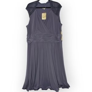 Jessica Elegant V-Neck Beaded Sleeveless Dress